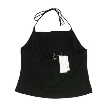 Black Cropped Knit Top