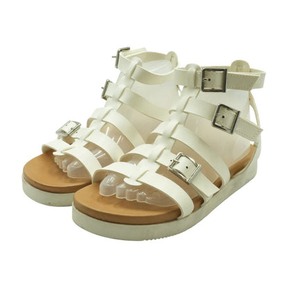 Gladiator White Sandals