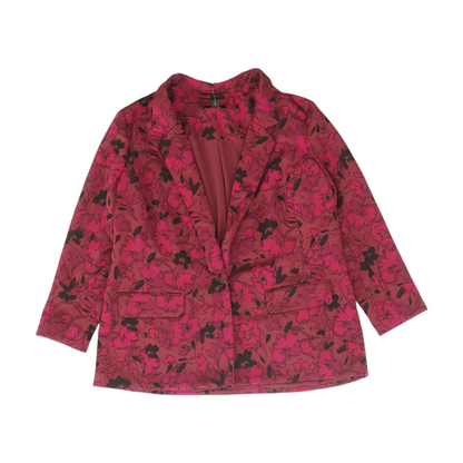Burgundy Floral Blazer