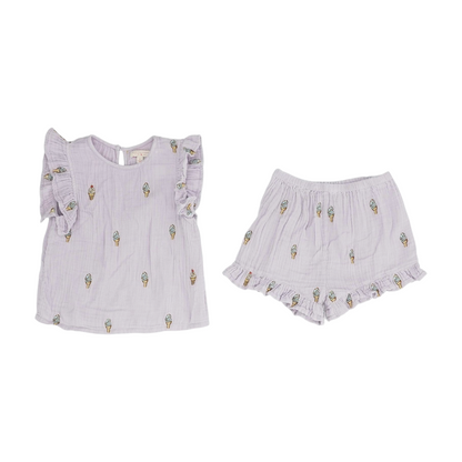 Purple Sleeveless Set