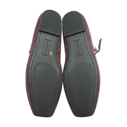 Burgundy Slip-On Flats