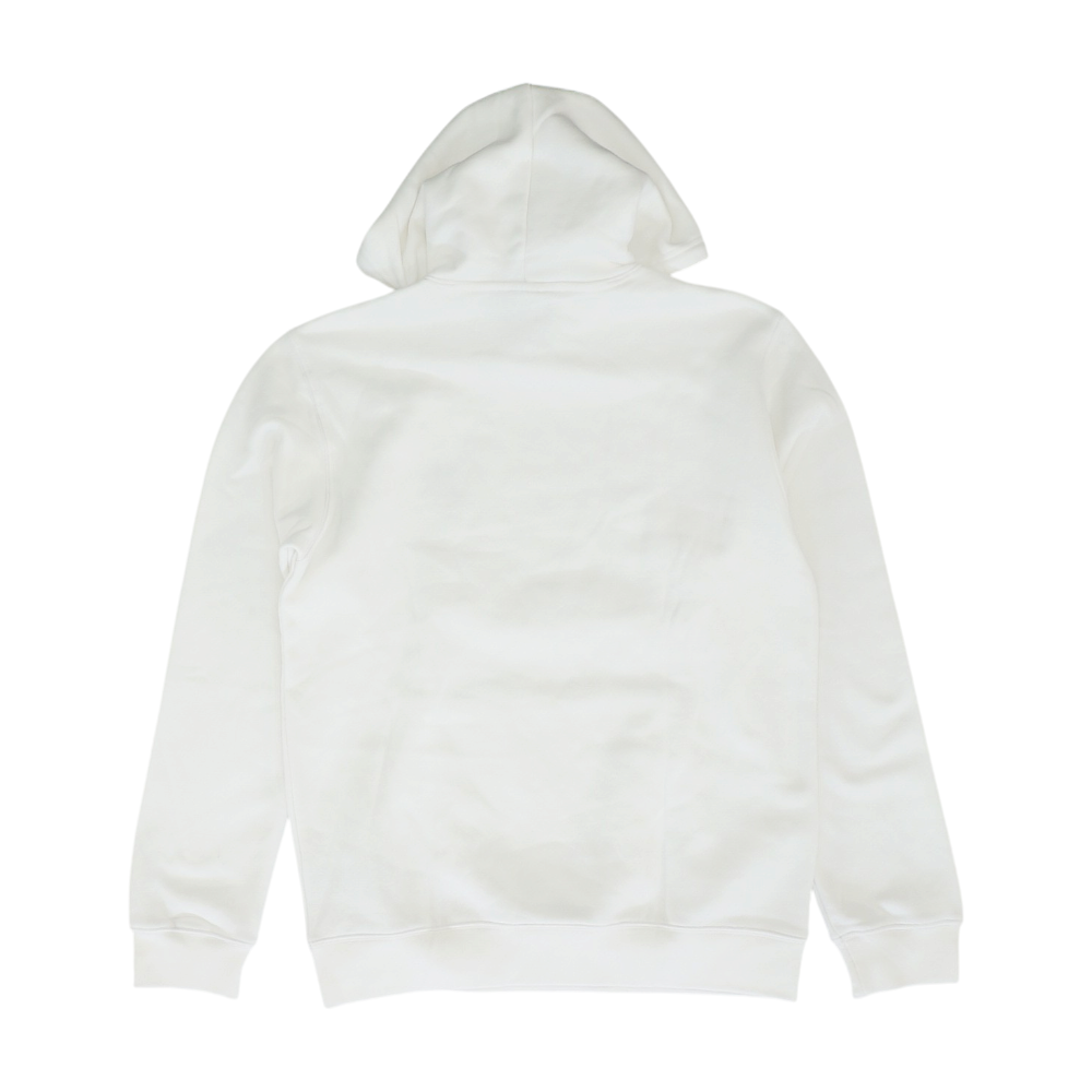 White Solid Hoodie Pullover