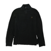 Black Solid 1/4 Zip Pullover