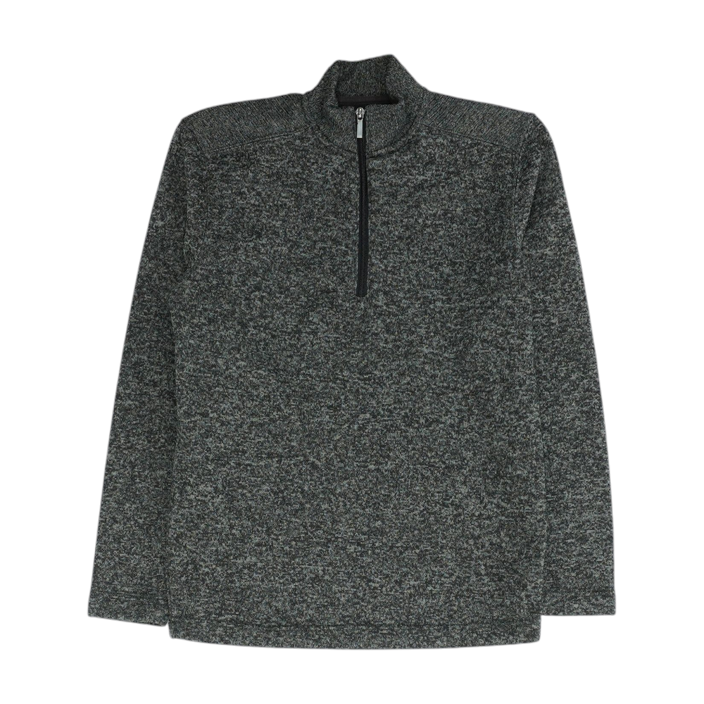 Charcoal Print 1/4 Zip Sweater