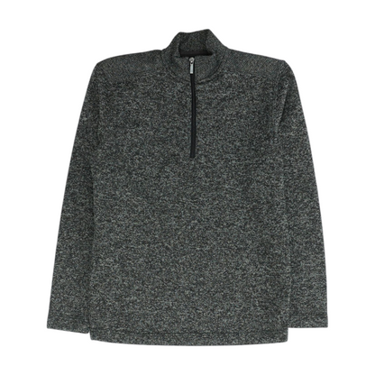 Charcoal Print 1/4 Zip Sweater