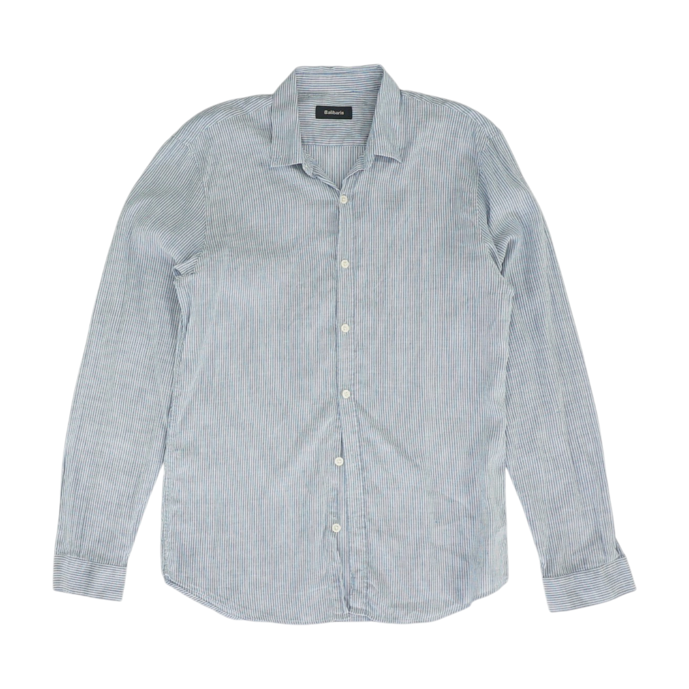 Blue Striped Long Sleeve Button Down