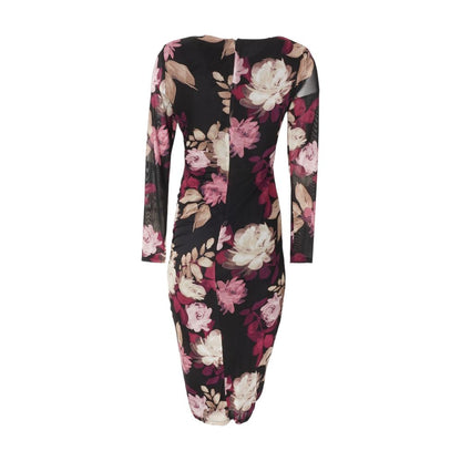 Black Floral Midi Dress