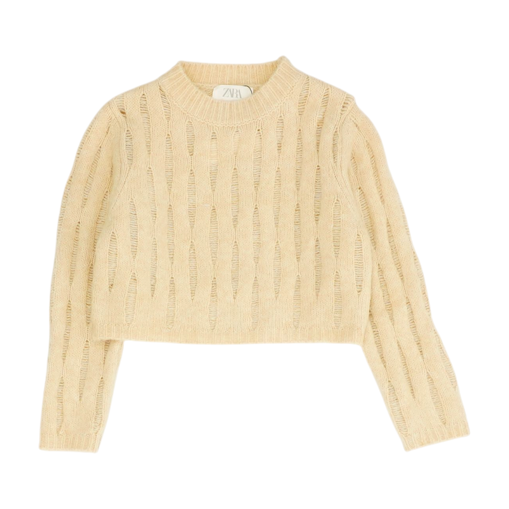 Zara Beige Pullover Sweater – Image 1