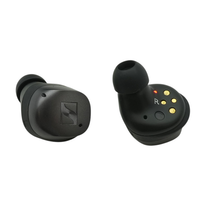 Gray Momentum True Wireless 4 Wireless Earbuds