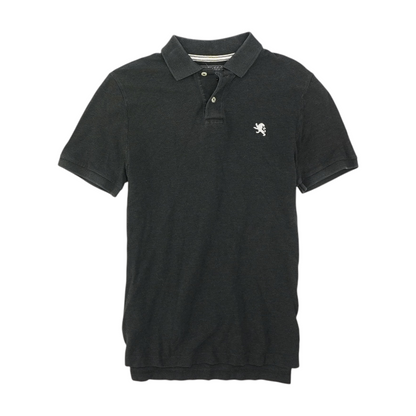 Charcoal Solid Short Sleeve Polo