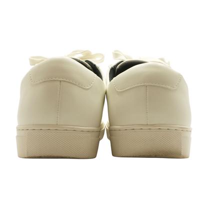 White Lace-Up Casual Shoes