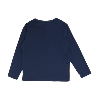 Navy Solid Pajama Top