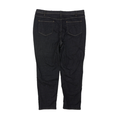 Blue Plus Size Straight Jeans