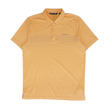 Orange Solid Short Sleeve Polo