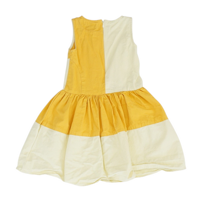 Orange Color Block Dress