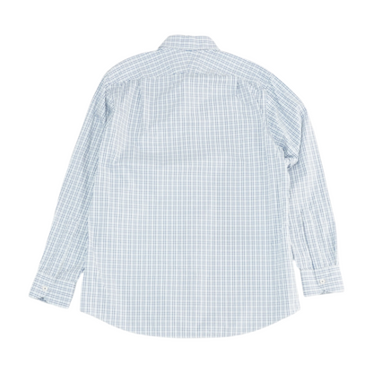 White Check Long Sleeve Button Down