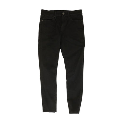 Black Solid Skinny Leg Jeans
