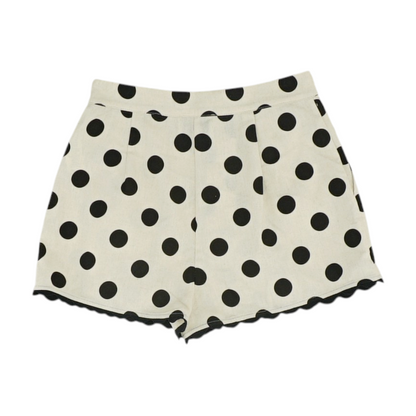 Beige Polka Dot Chino Shorts