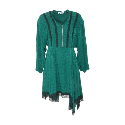 Green Animal Print Mini Dress