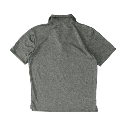 Gray Solid Short Sleeve Polo