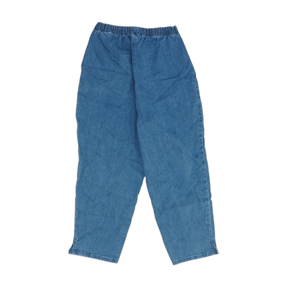 Blue Petite Solid Denim Capris