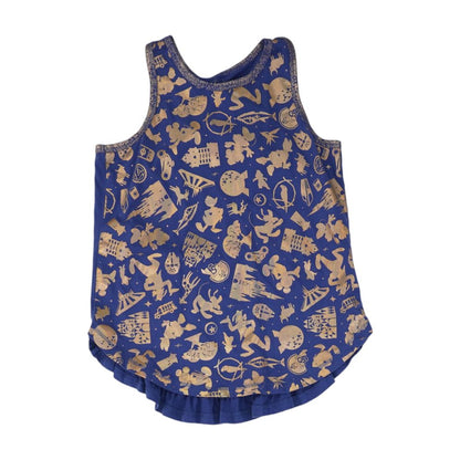 Navy Graphic Tank T Shirt