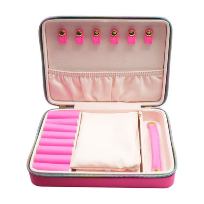 Neon Pink Stoney Clover x Stephanie Gottlieb Jewelry Travel Case