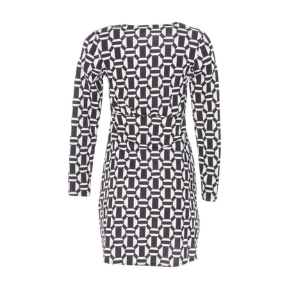 Black Abstract Mini Dress