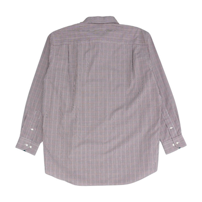 Maroon Plaid Long Sleeve Button Down