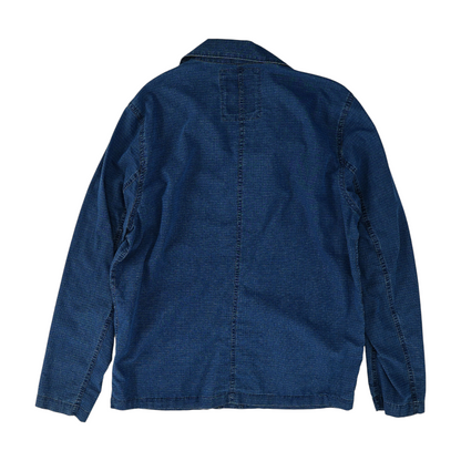 Navy Solid Long Sleeve Button Down