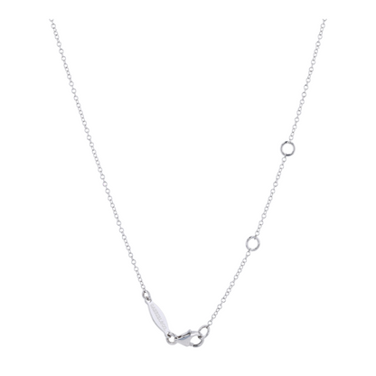 14K White Gold Diamond Pendant Necklace
