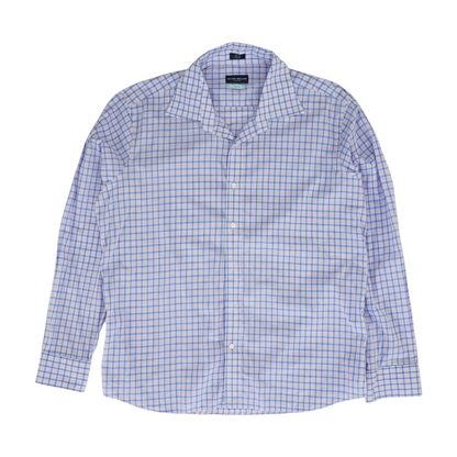 Blue Plaid Long Sleeve Button Down