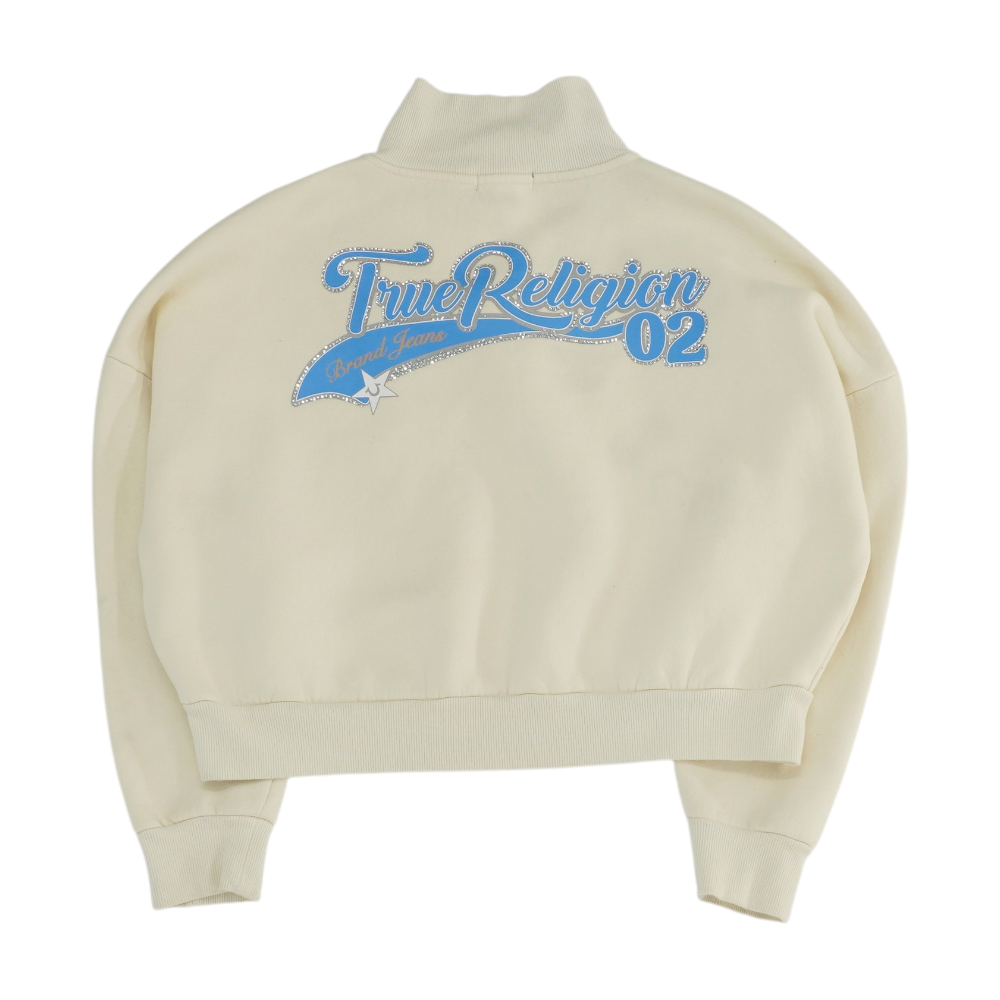 Ivory Solid 1/4 Zip Pullover
