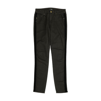 Black Solid Mid Rise Skinny Leg Jeans