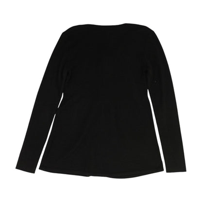 Black Solid Long Sleeve Button Down