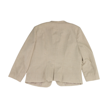 Beige Solid Blazer