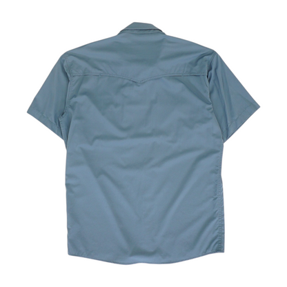 Navy Solid Short Sleeve Button Down