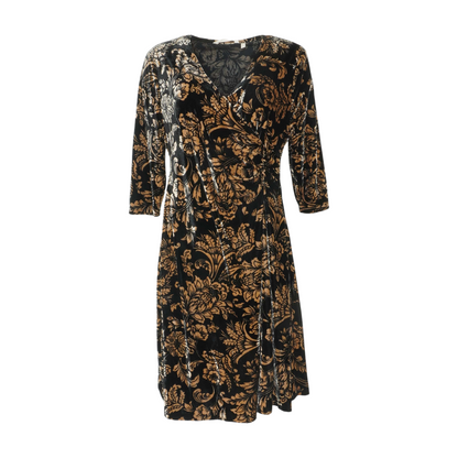 Black Petite Floral Midi Dress