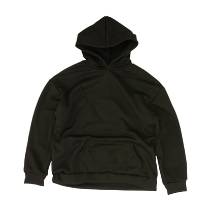 Black Solid Hoodie Pullover