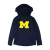 Navy Michigan Wolverines Abstract Hoodie Pullover