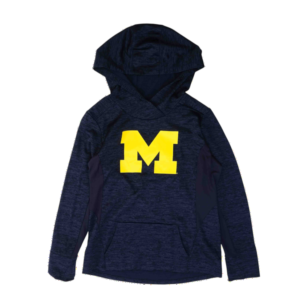Navy Michigan Wolverines Abstract Hoodie Pullover