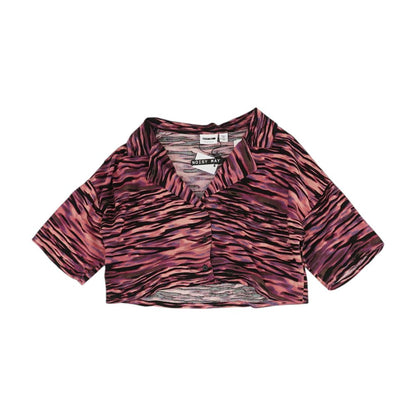 Purple Cropped Blouse