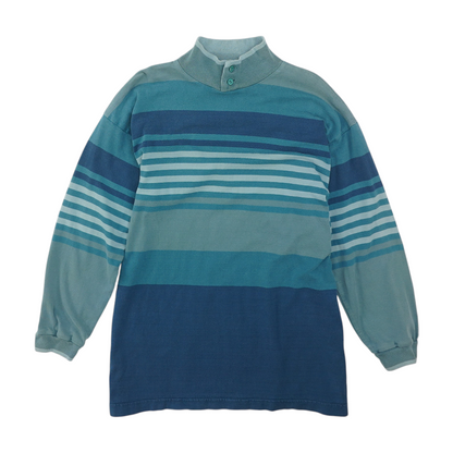 Vintage Blue Striped Pullover Sweater