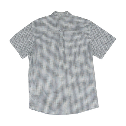 Blue Print Short Sleeve Button Down