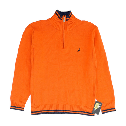 Orange 1/4 Zip Sweater