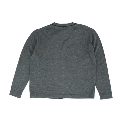 Charcoal Solid Cardigan Sweater