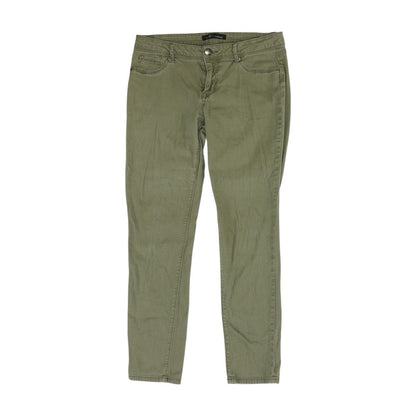 Green Mid Rise Slim Leg Jeans