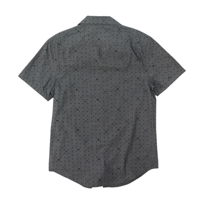 Indigo Polka Dot Short Sleeve Button Down