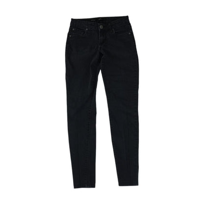 Black Mid Rise Skinny Leg Jeans