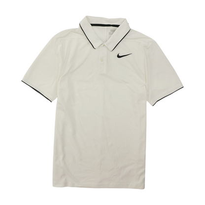 White Solid Short Sleeve Polo